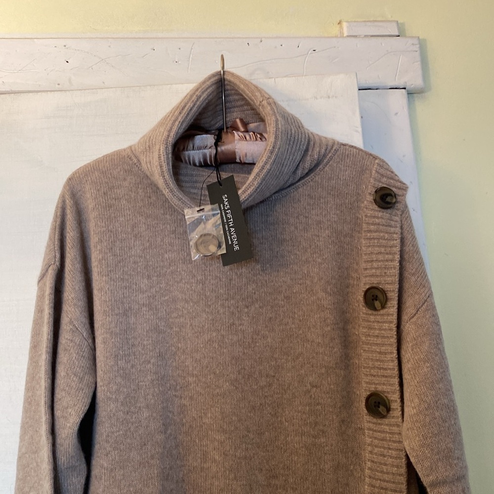💯 Cashmere Luxurious Turtleneck Sweater New With Tags - Picture 2 of 15